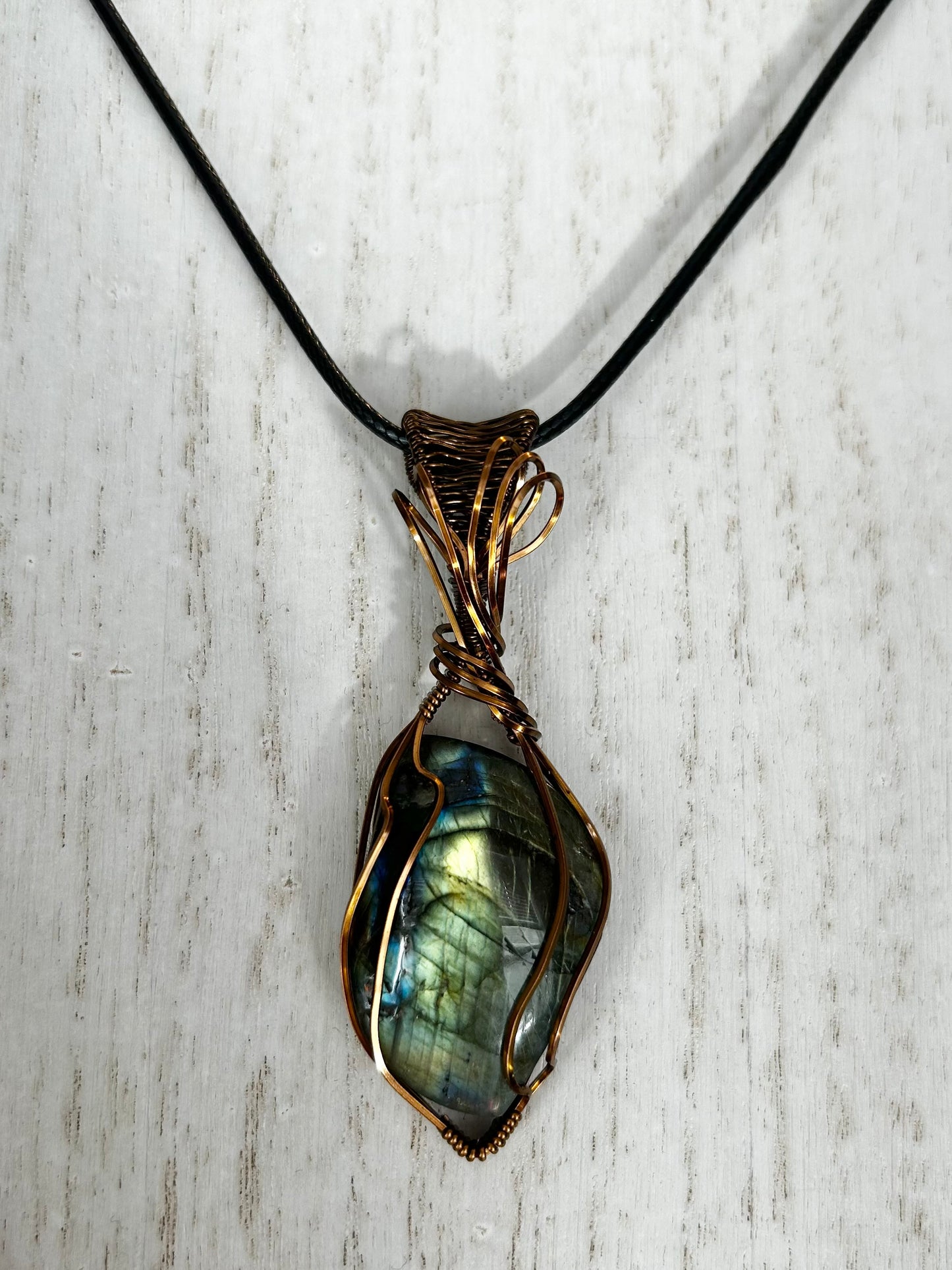 Labradorite Wire Wrapped Pendant