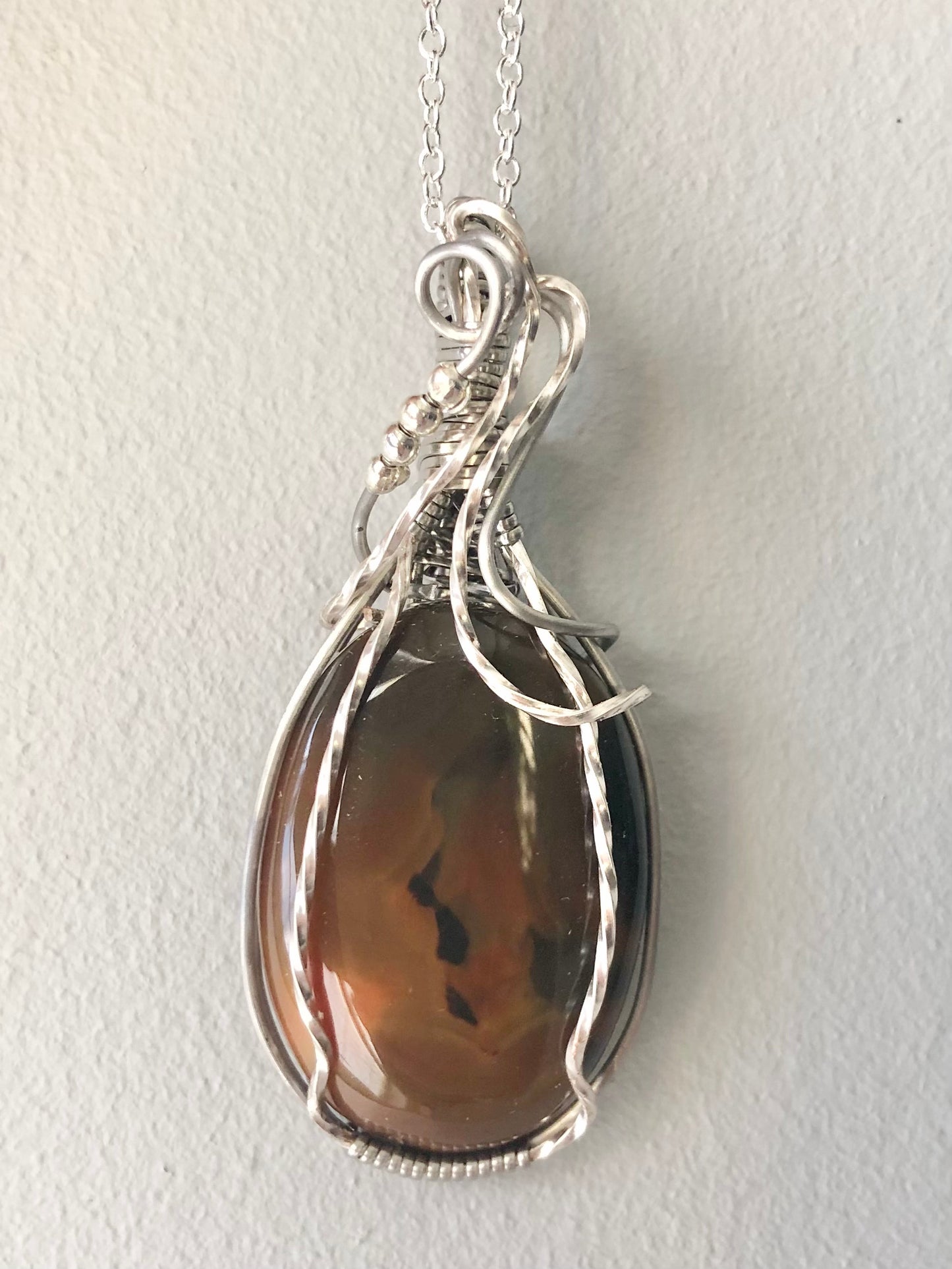 Agate Wire Wrapped Pendant