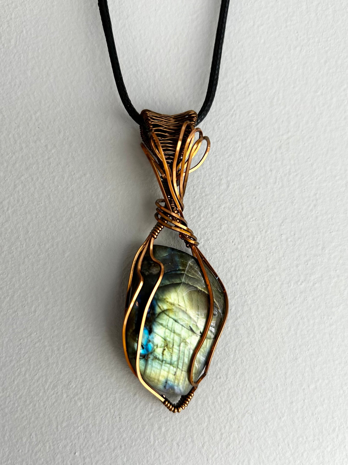 Labradorite Wire Wrapped Pendant