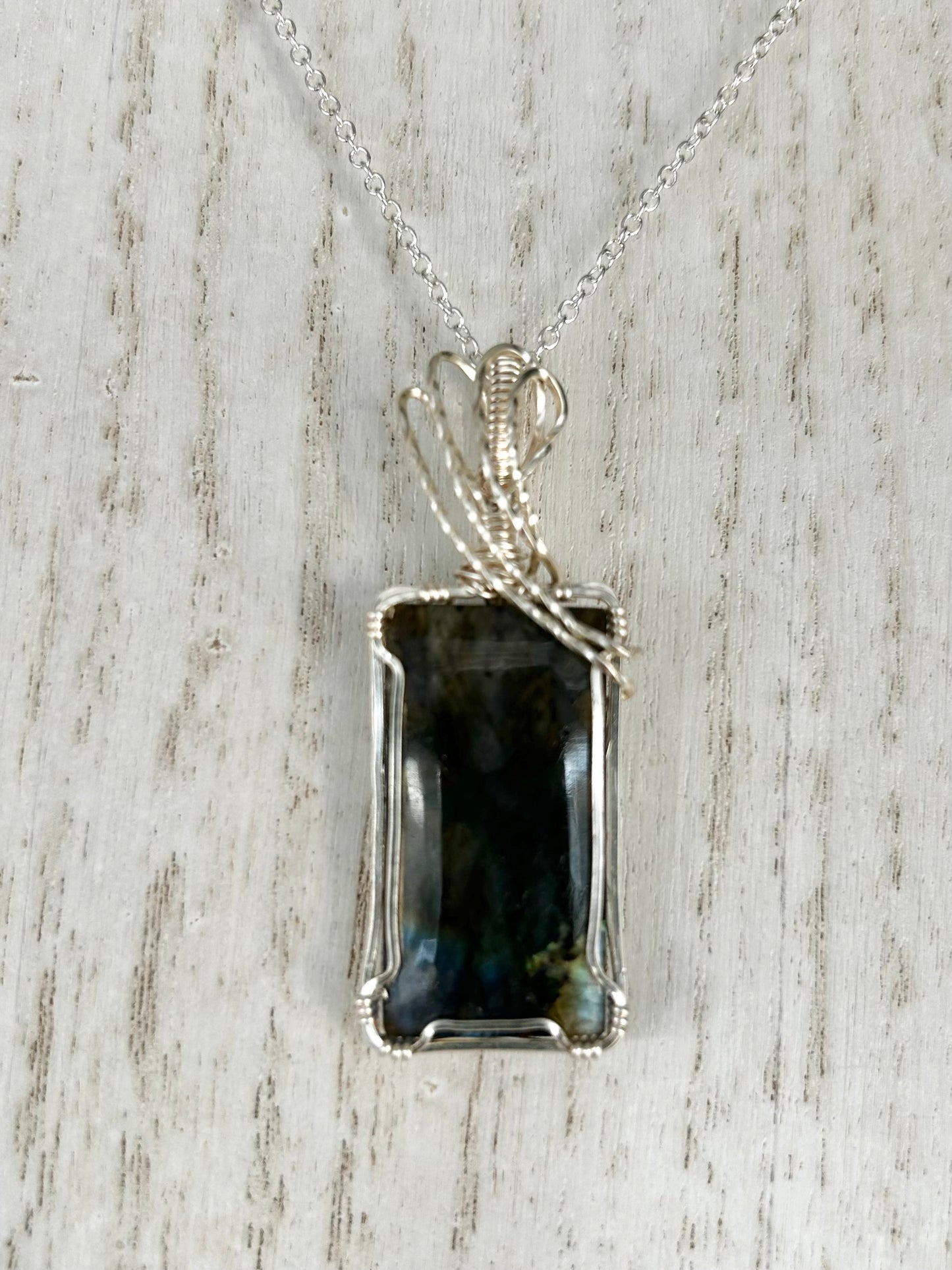 Labradorite Wire Wrapped Pendant