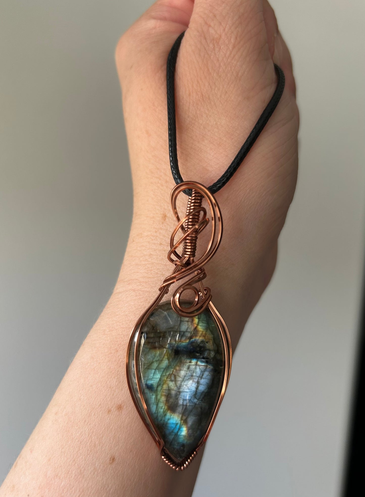 Labradorite Wire Wrapped Pendant