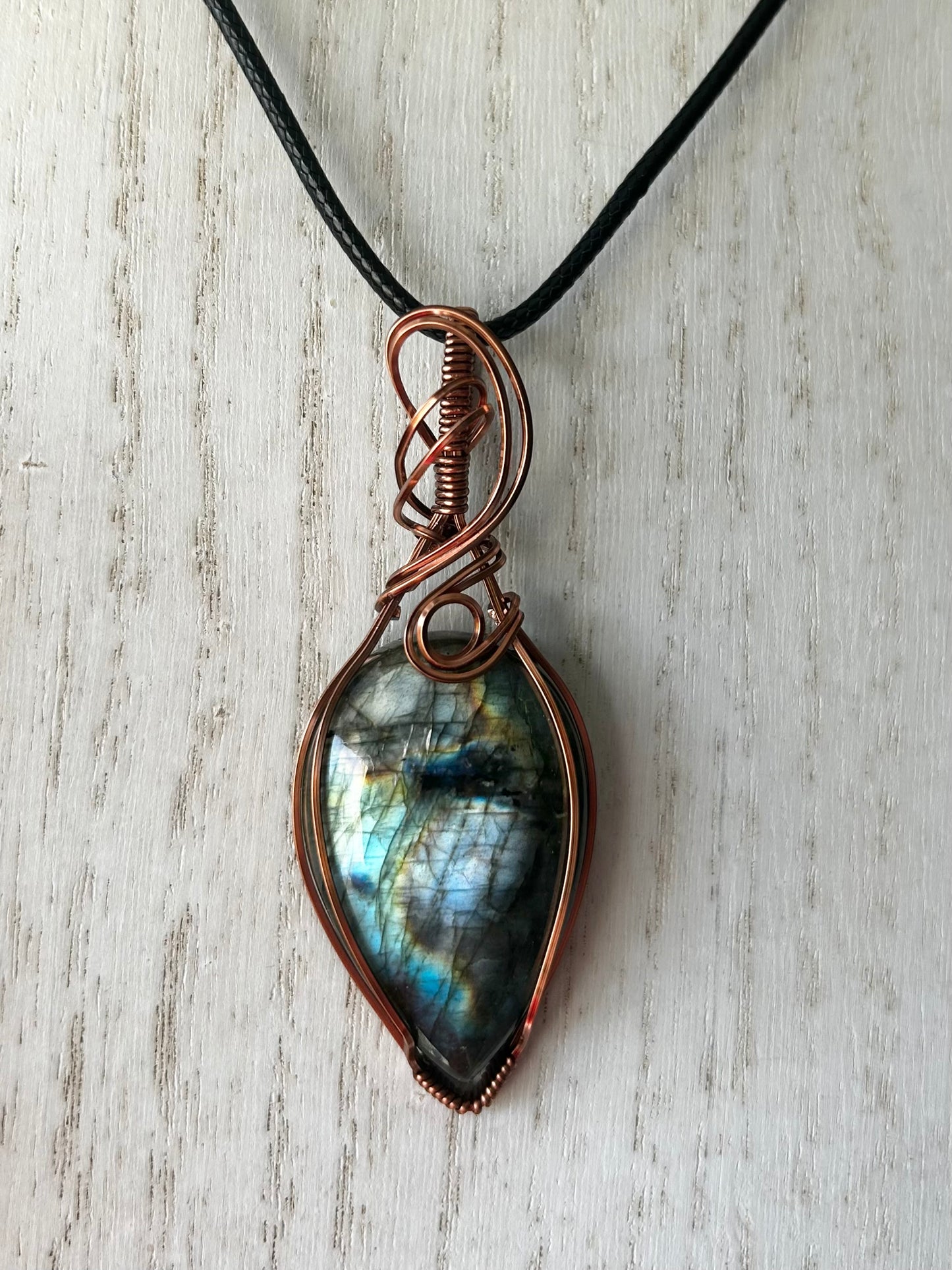 Labradorite Wire Wrapped Pendant