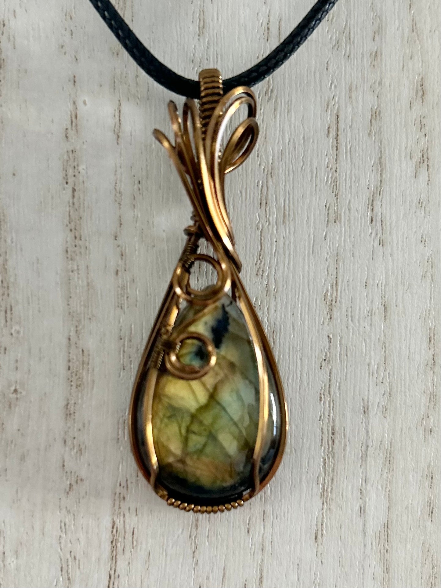 Labradorite Wire Wrapped Pendant