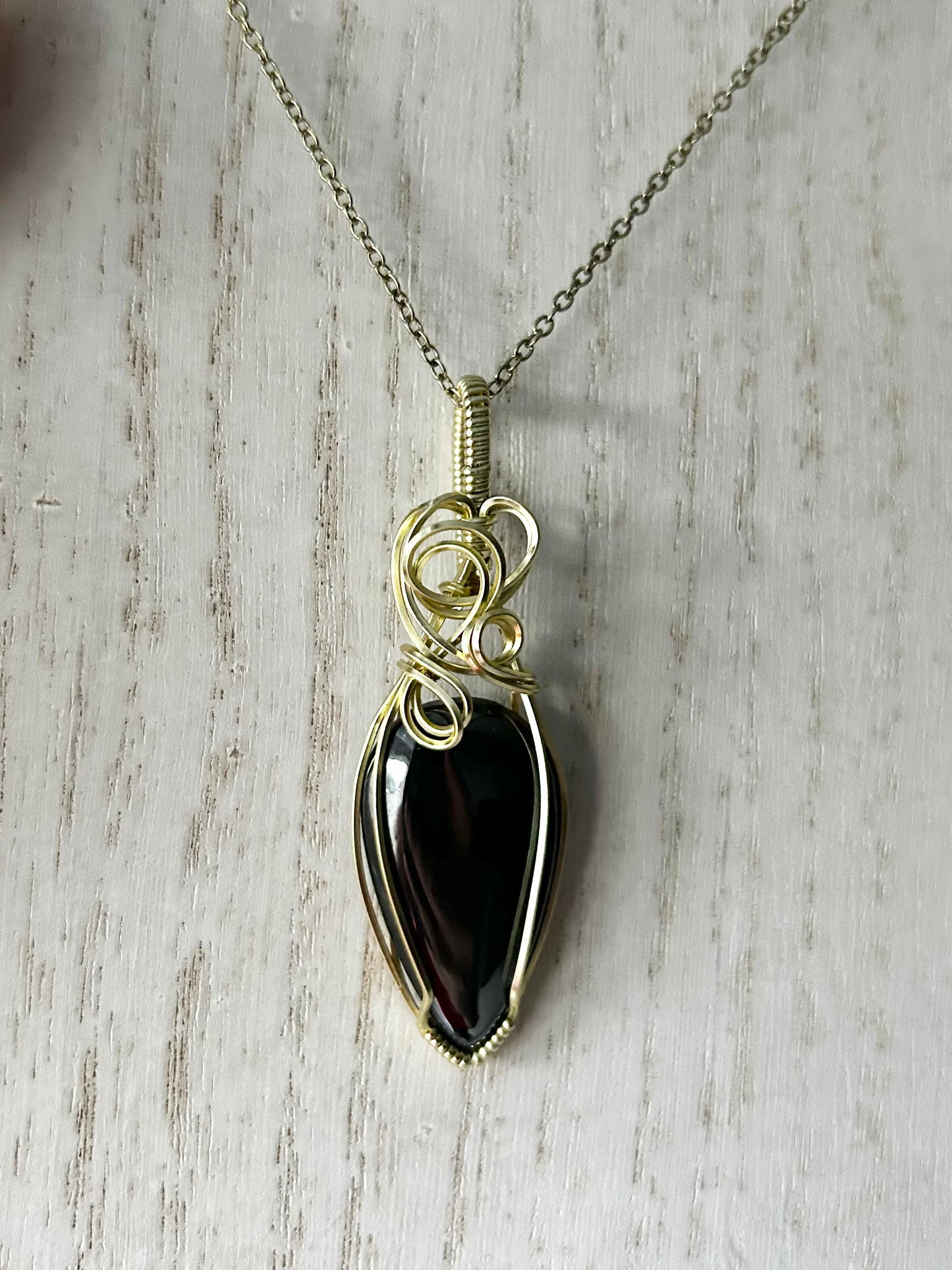 Hematite Wire Wrapped Pendant