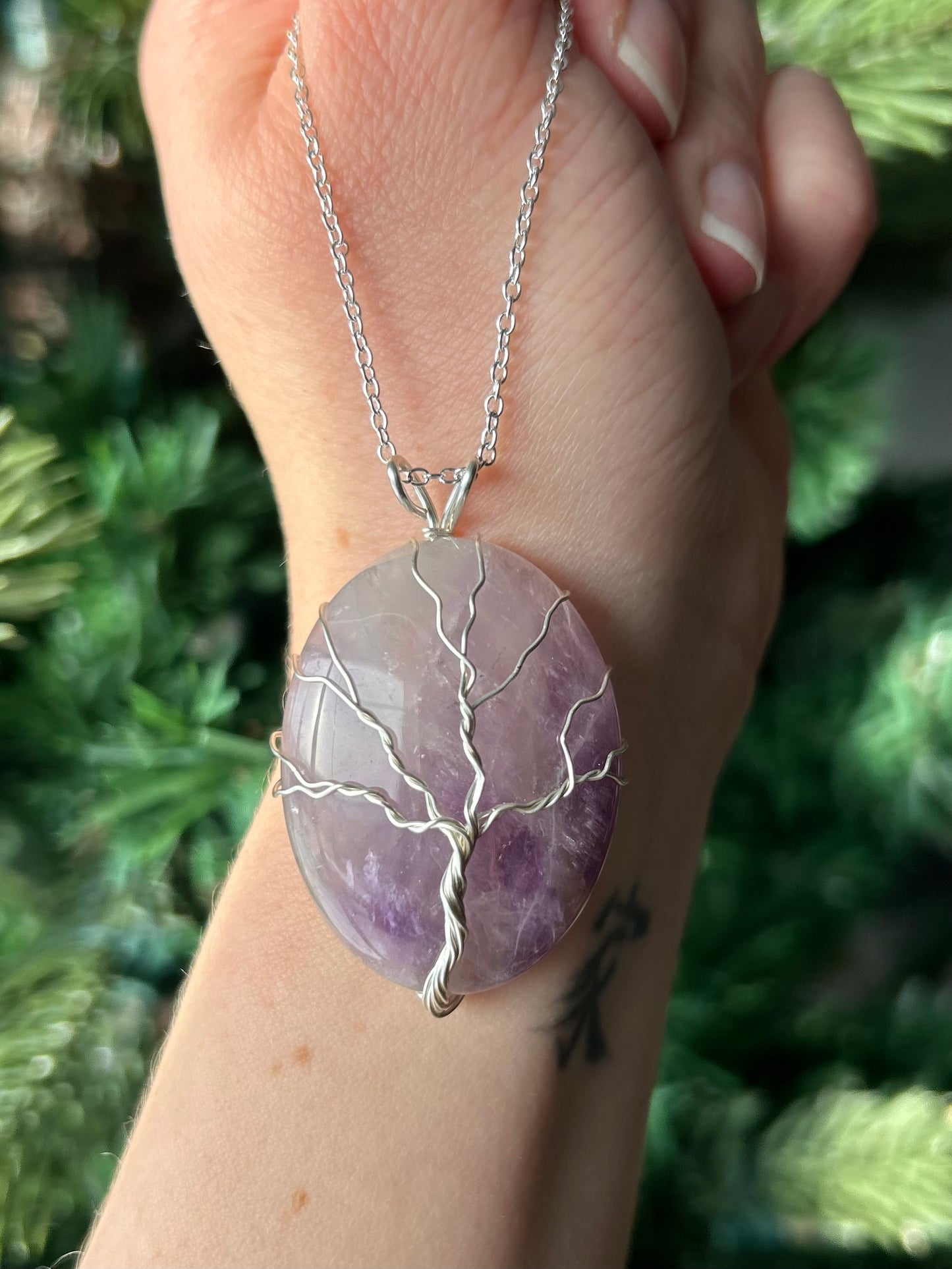 Amethyst Tree of Life Wire Wrapped Pendant