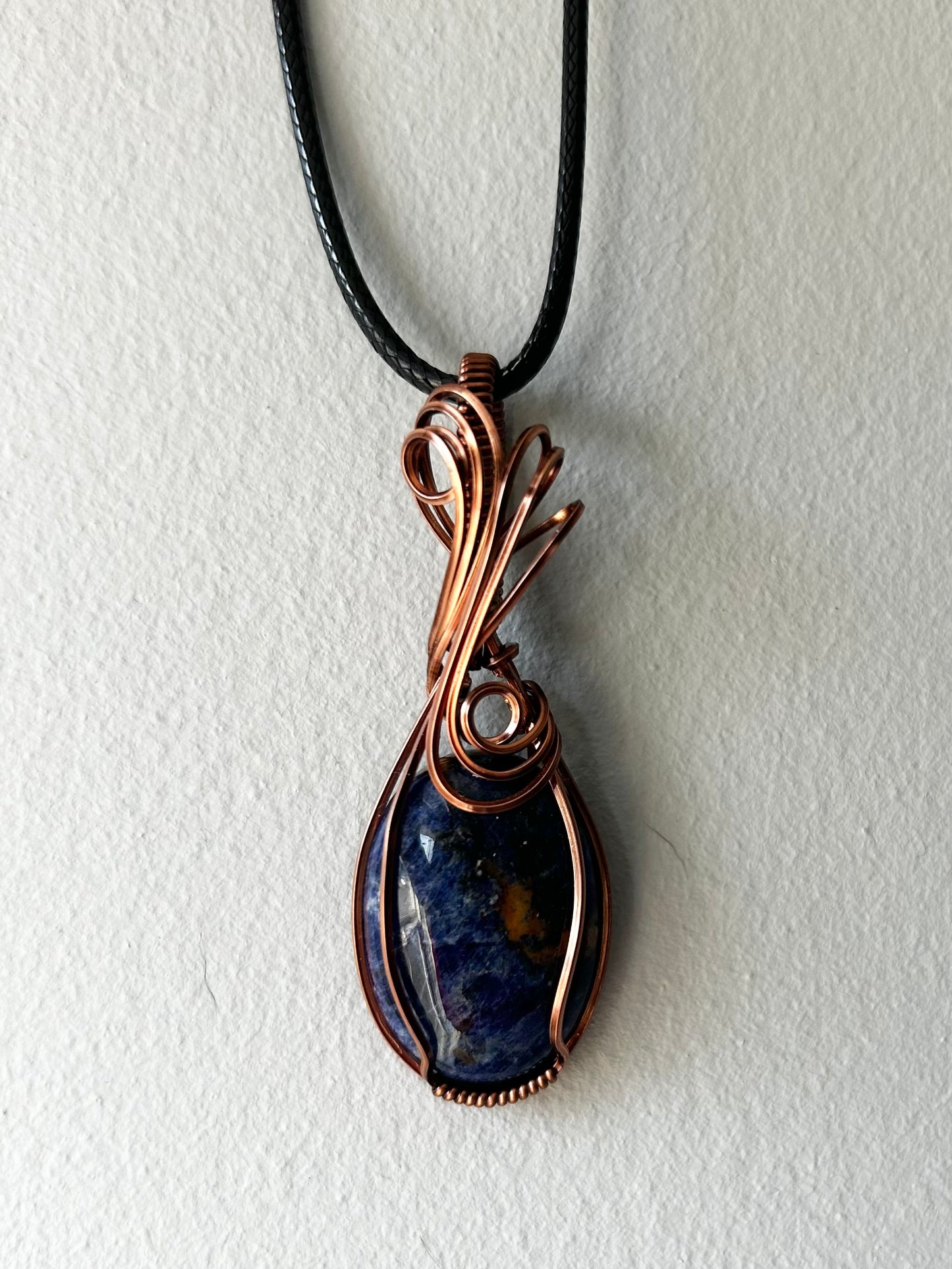 Sodalite Wire Wrapped Pendant