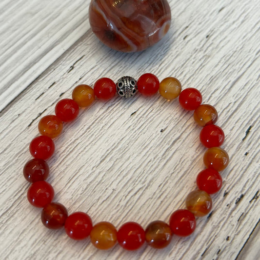 Carnelian and Malasia Jade Bracelet