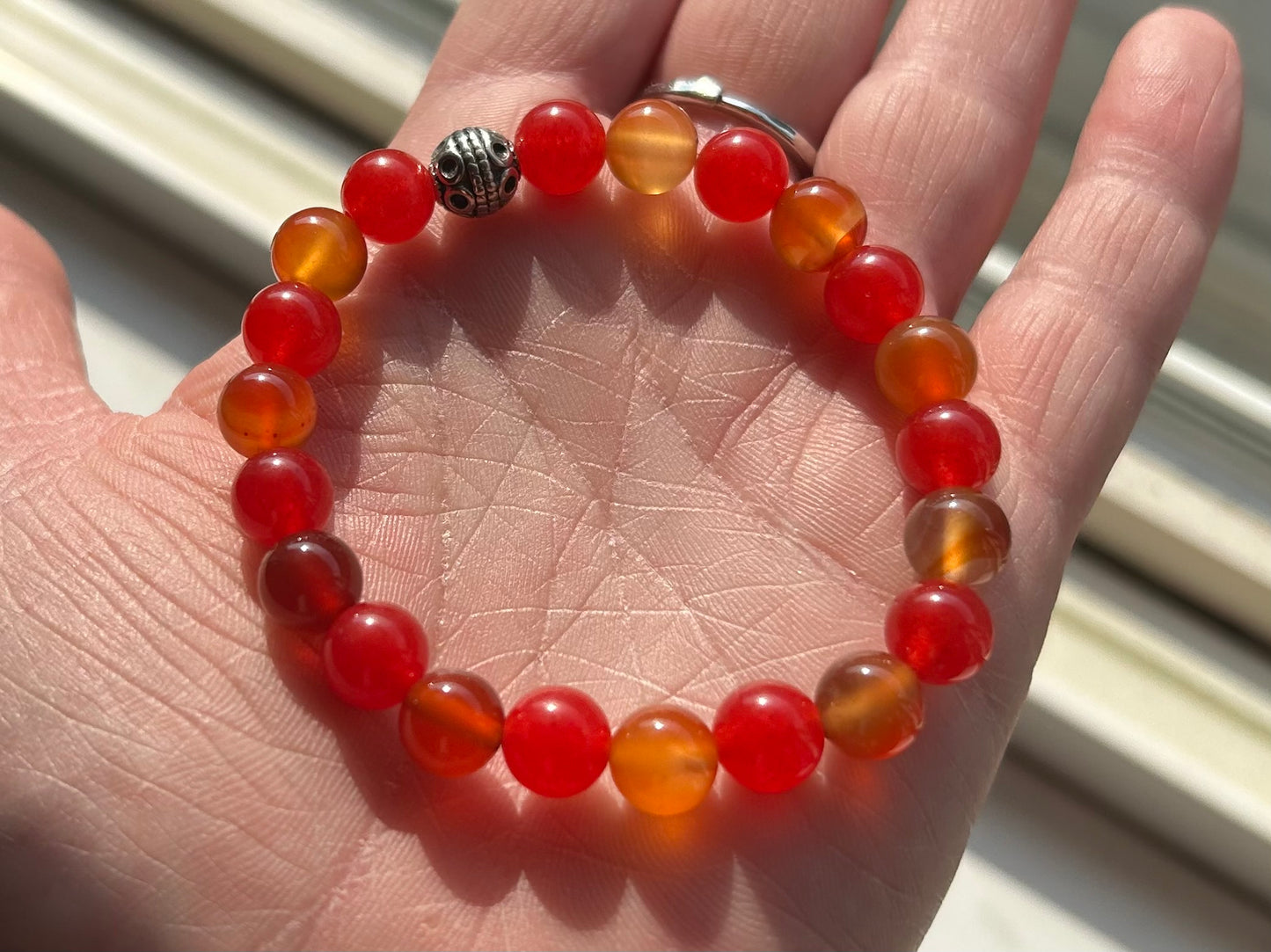 Carnelian and Malasia Jade Bracelet