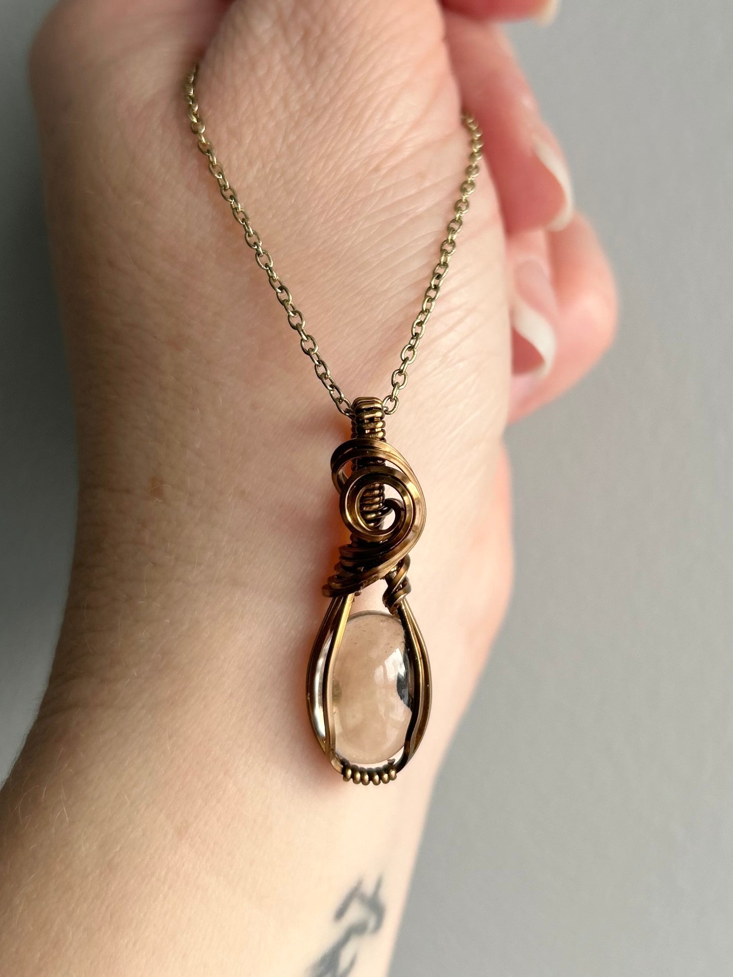 Smokey Quartz Mini Wire Wrapped Pendant