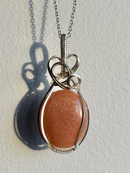 Peach Moonstone Pendant