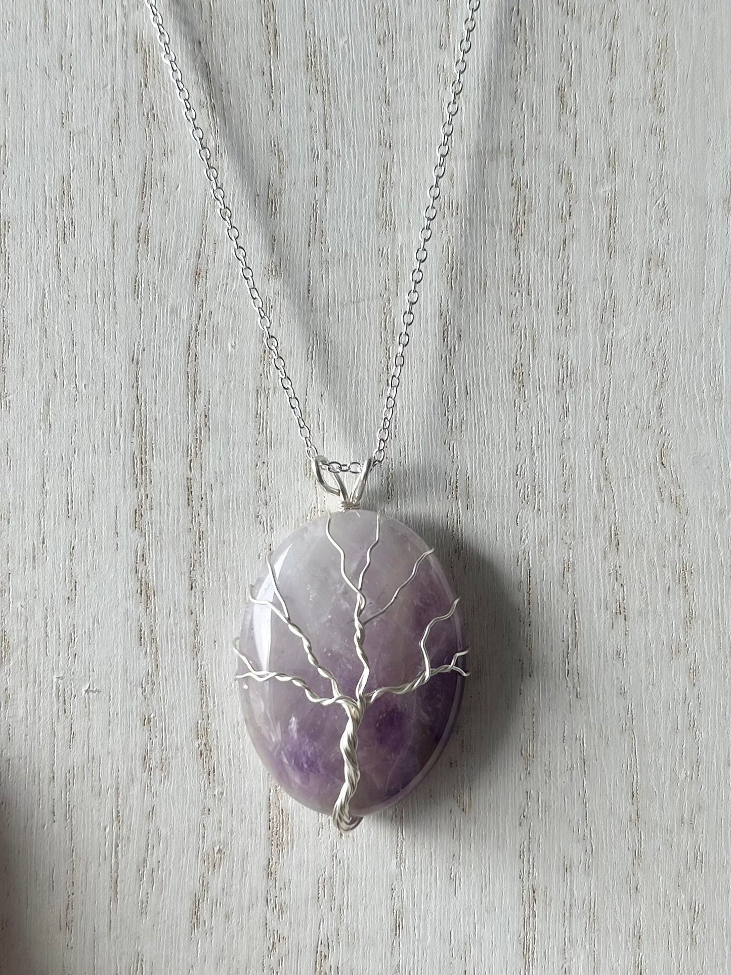 Amethyst Tree of Life Wire Wrapped Pendant