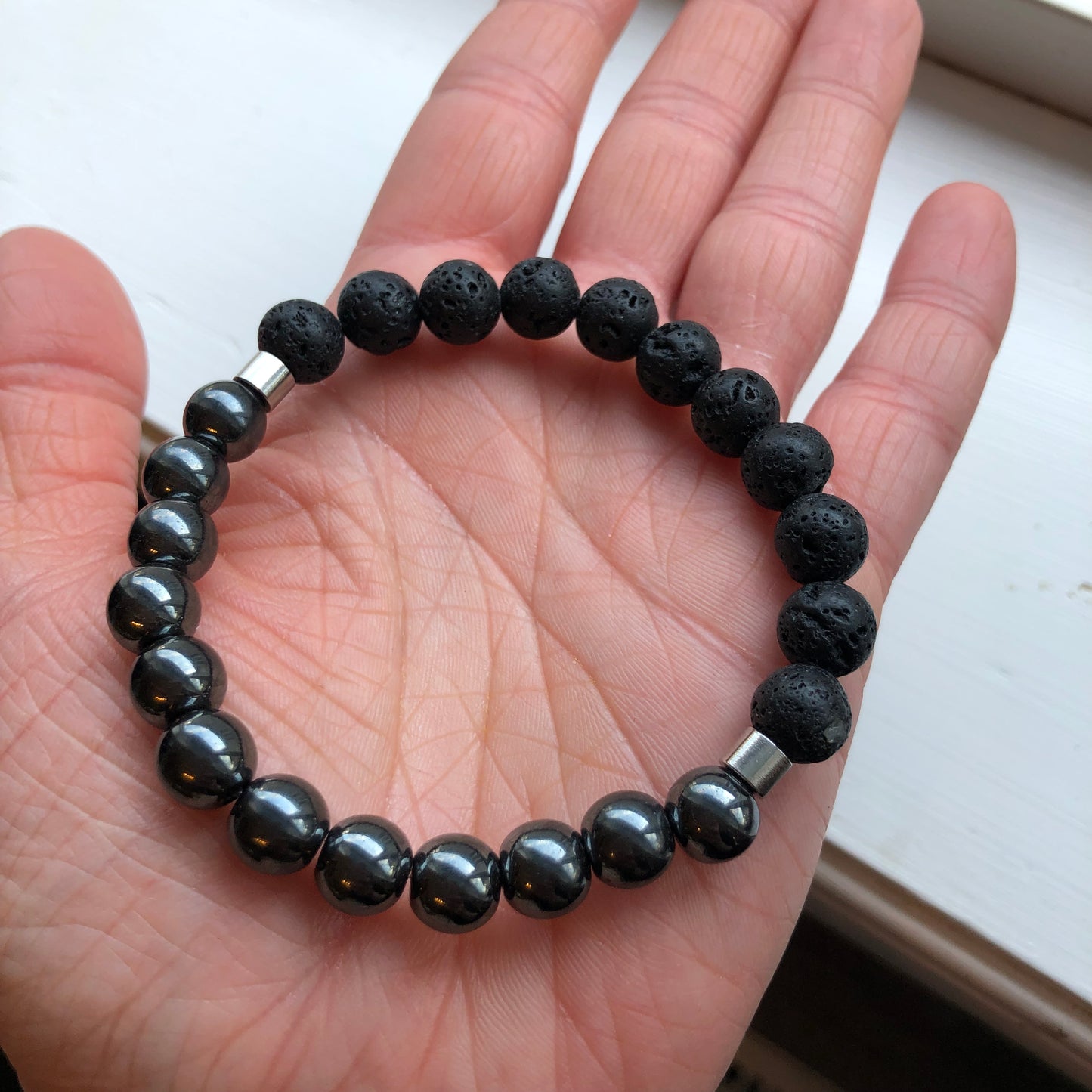 Hematite and Lava Stone