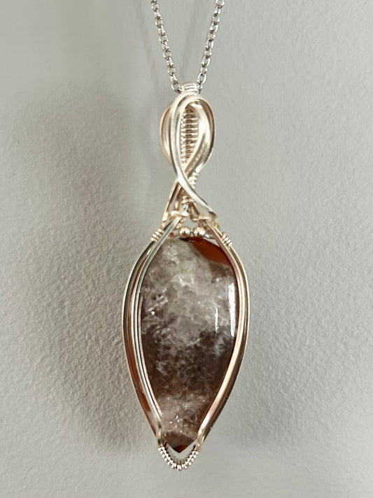 Thunder Agate Wire Wrapped Pendant