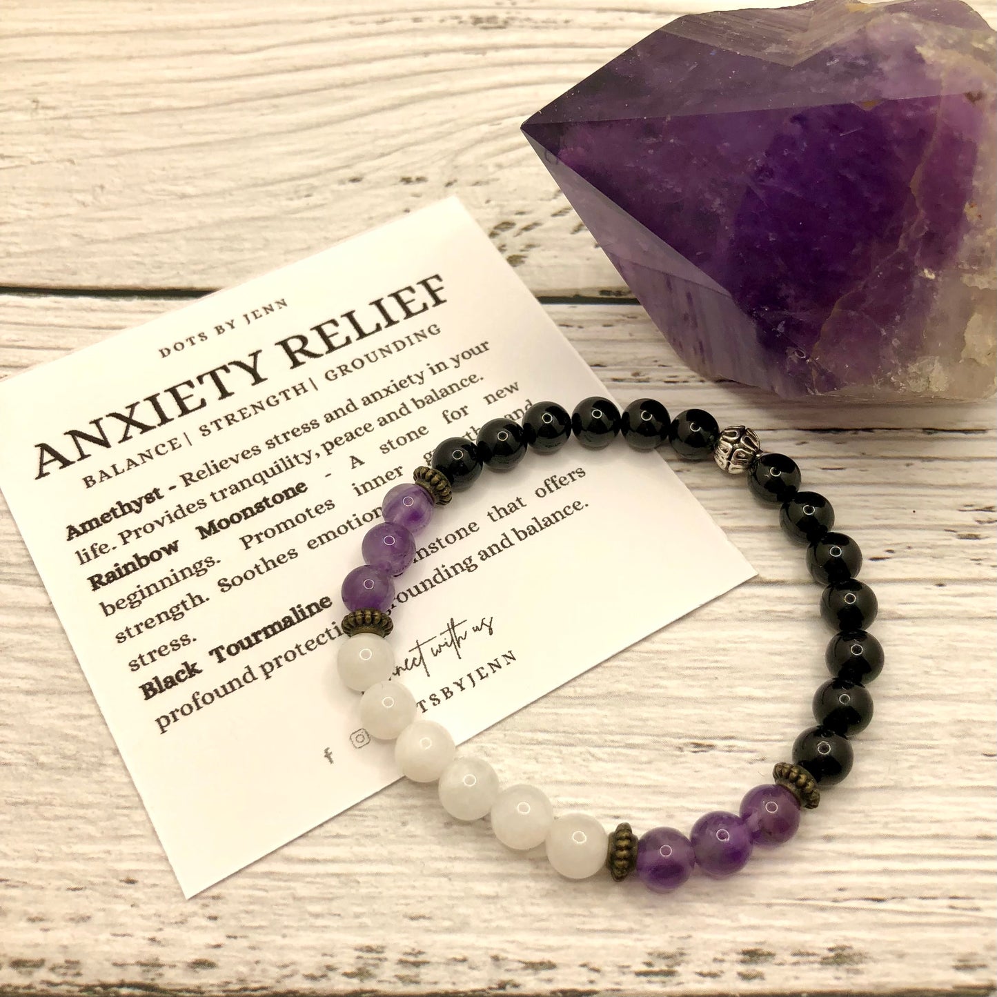 Intention Gemstone Bracelet - Anxiety Relief