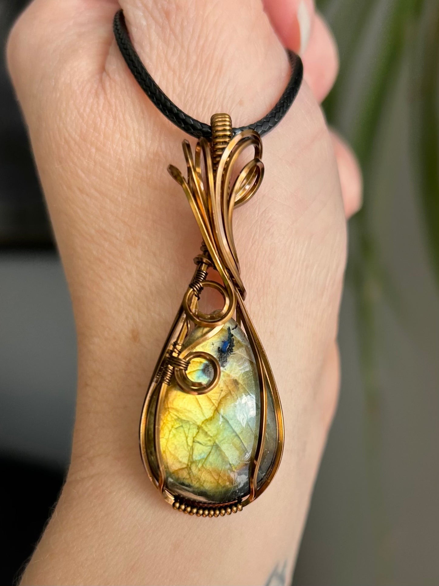 Labradorite Wire Wrapped Pendant