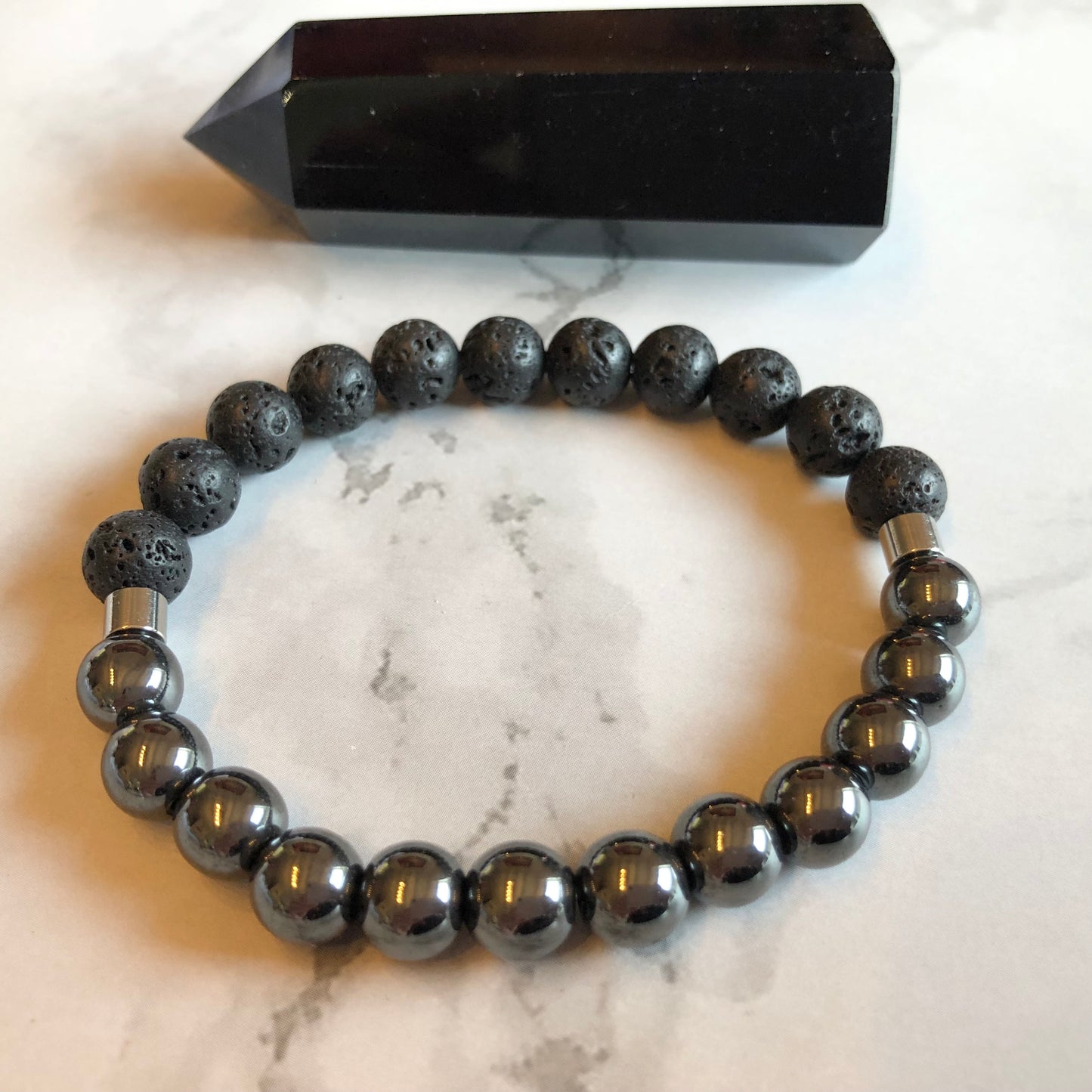 Hematite and Lava Stone