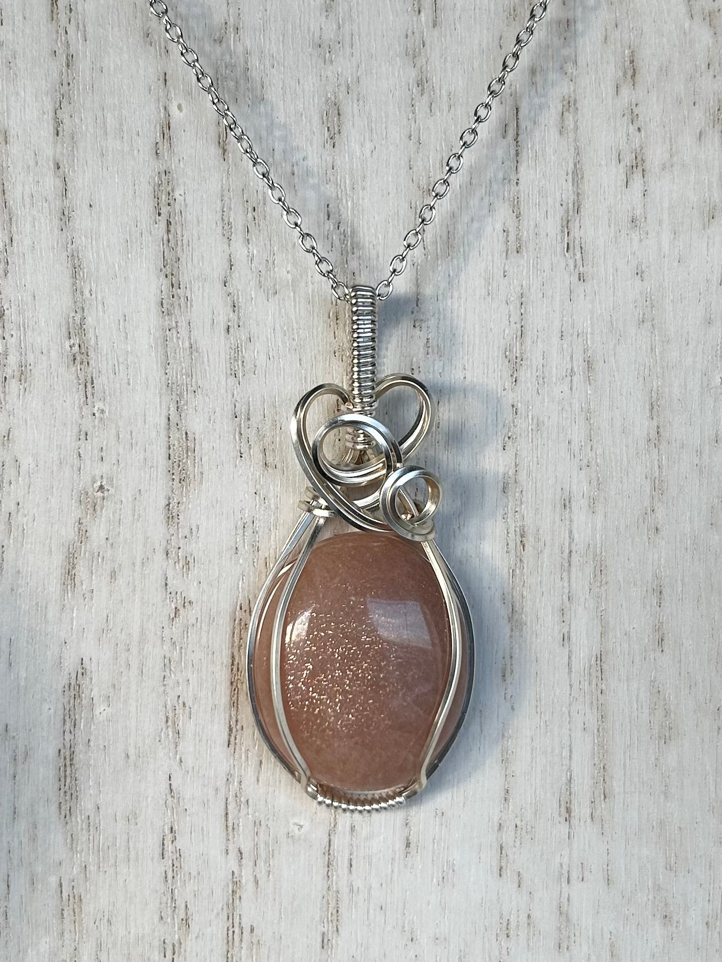 Peach Moonstone Pendant