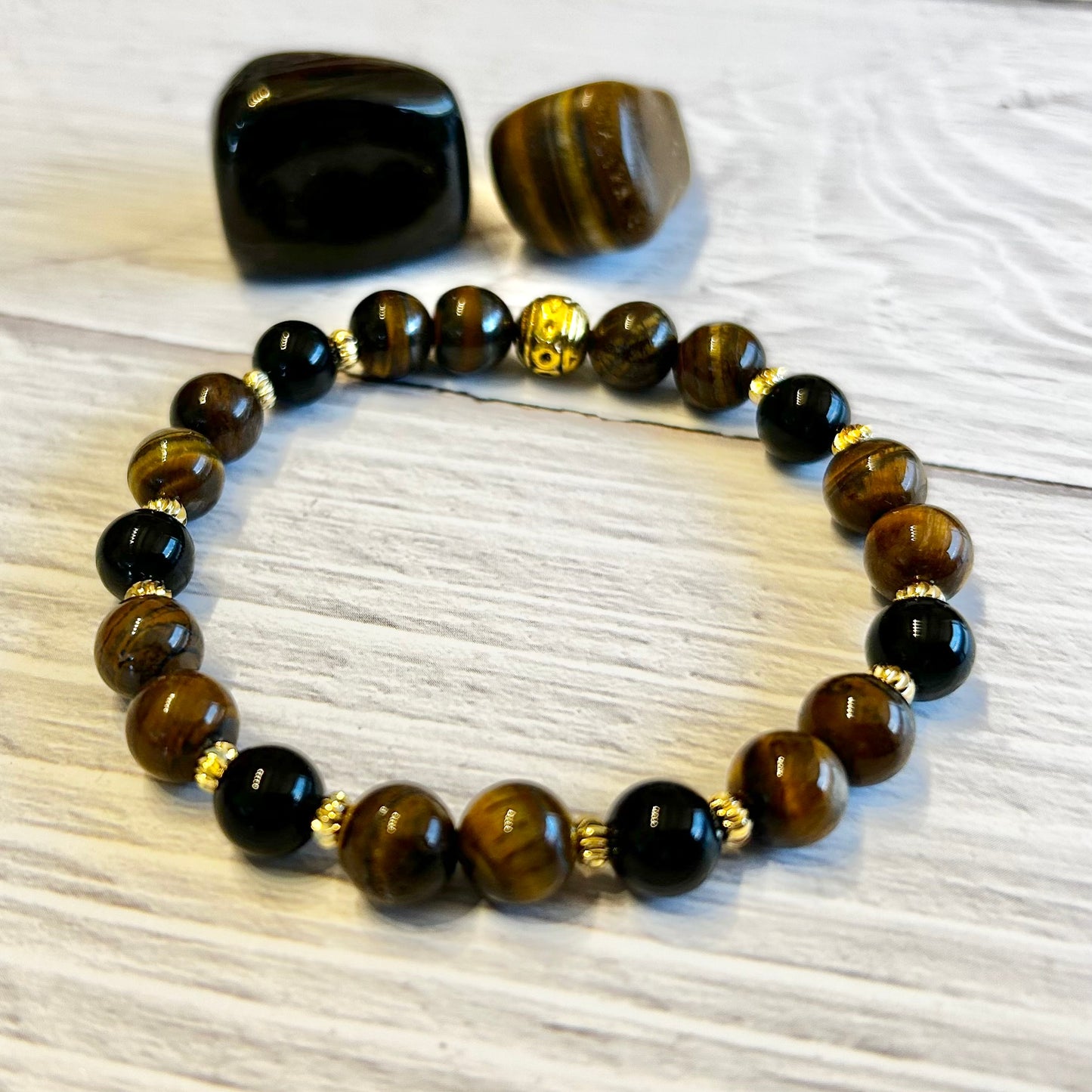 Tiger’s Eye and Black Onyx Bracelet