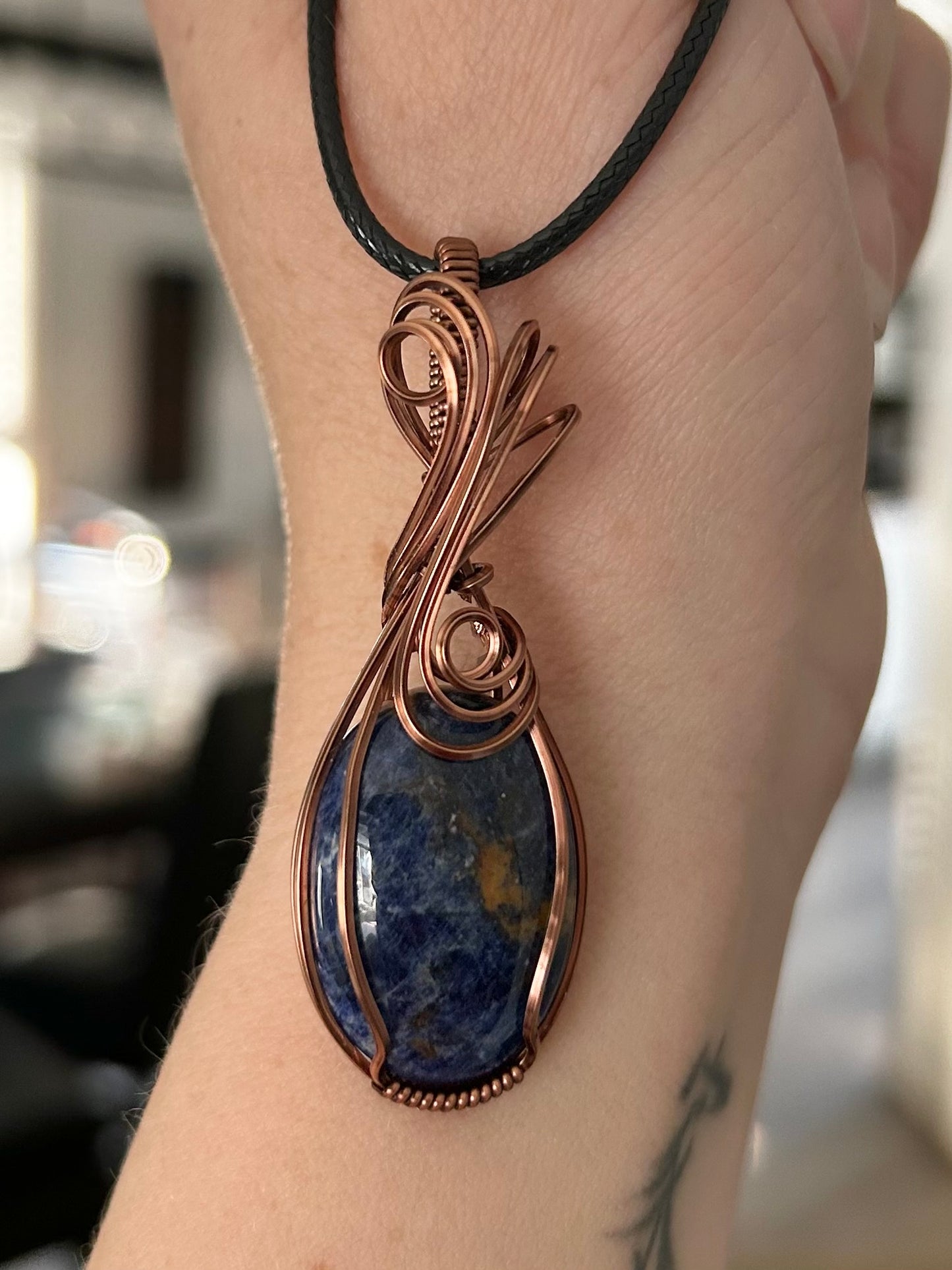 Sodalite Wire Wrapped Pendant