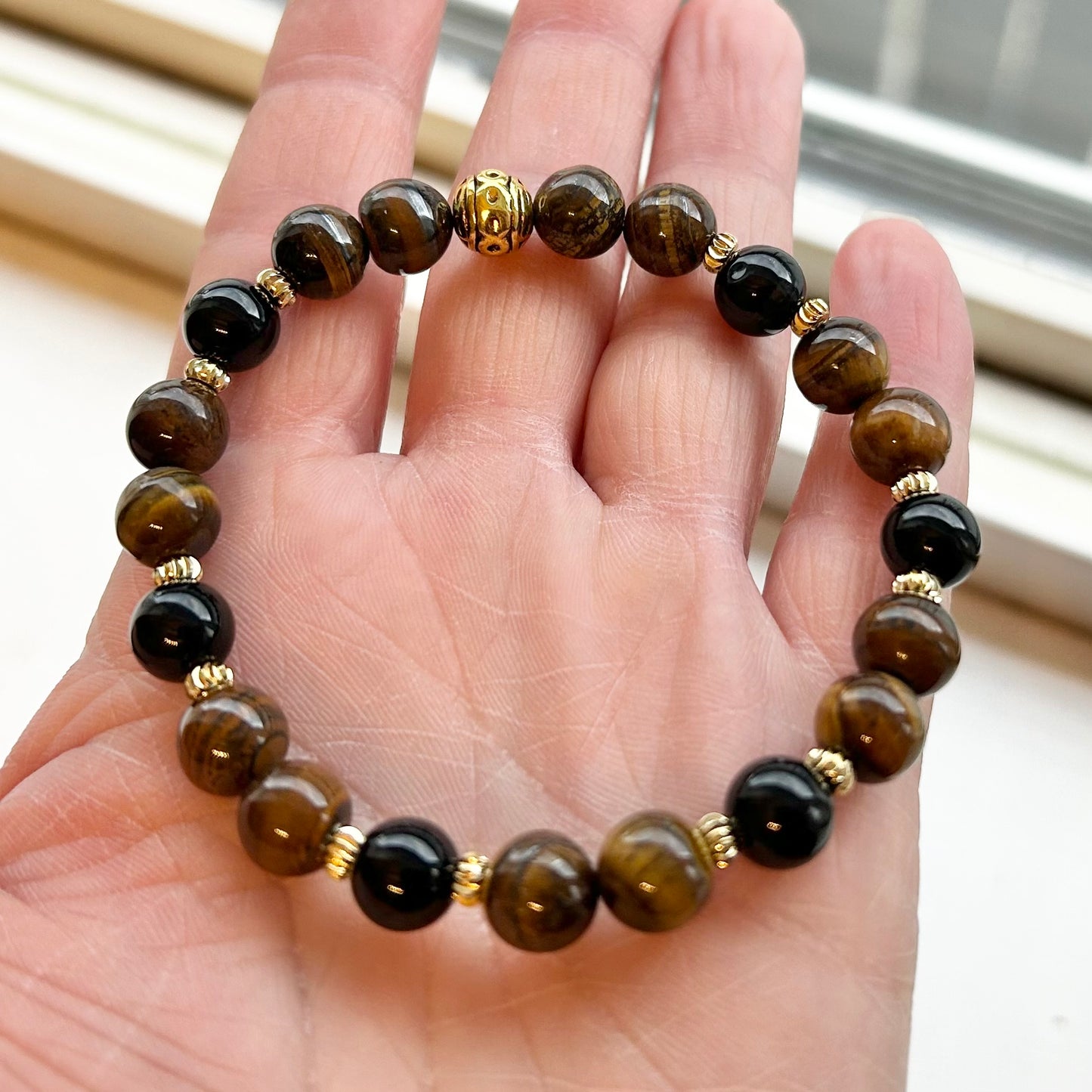 Tiger’s Eye and Black Onyx Bracelet