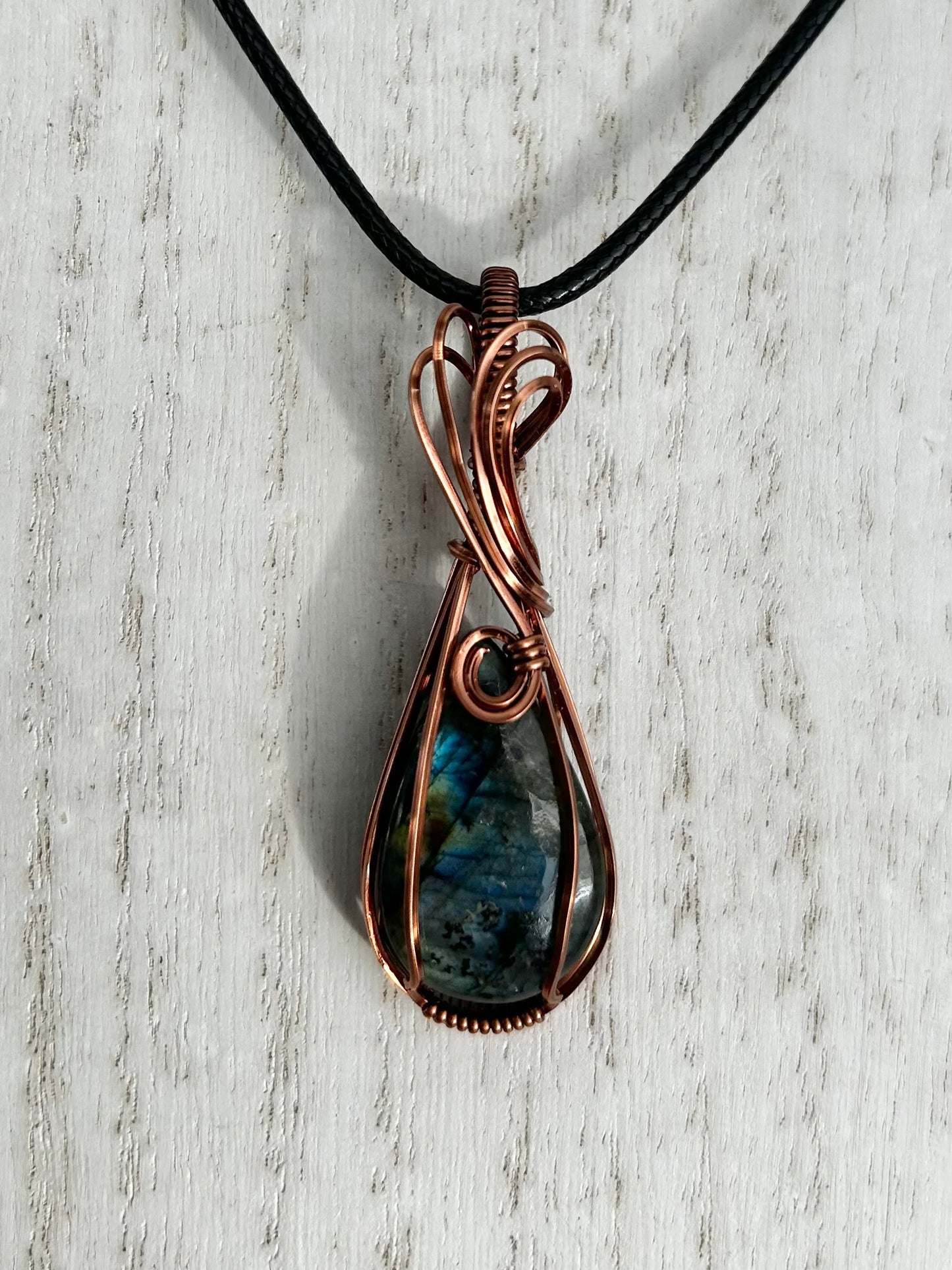 Labradorite Wire Wrapped Pendant