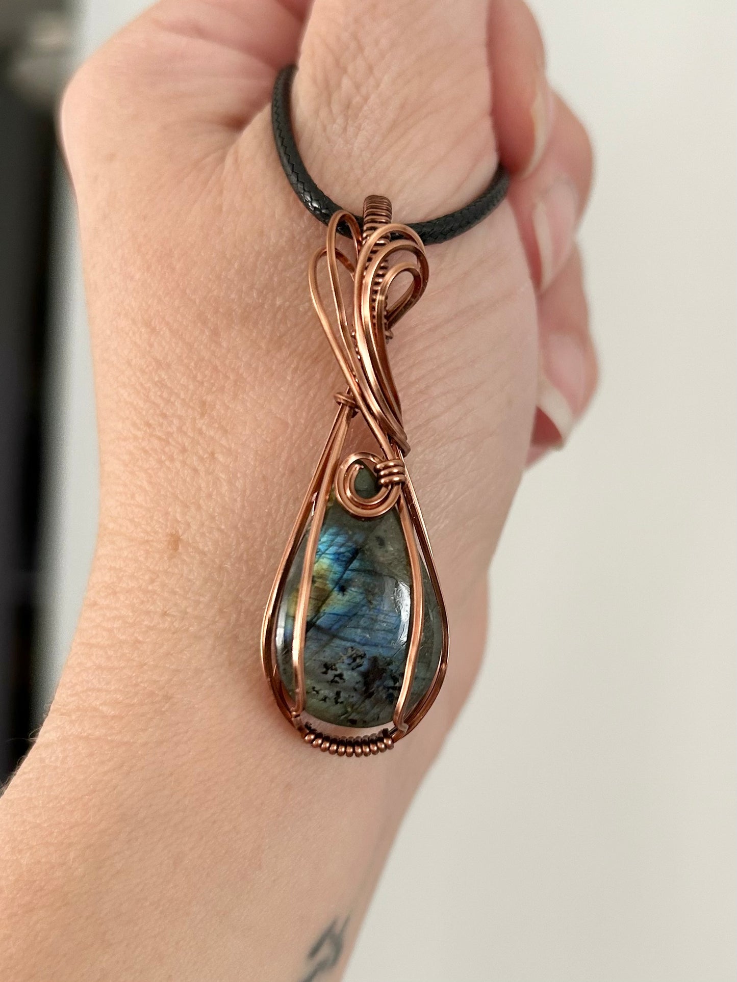 Labradorite Wire Wrapped Pendant