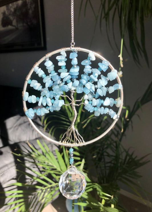 Aquamarine Crystal Suncatcher