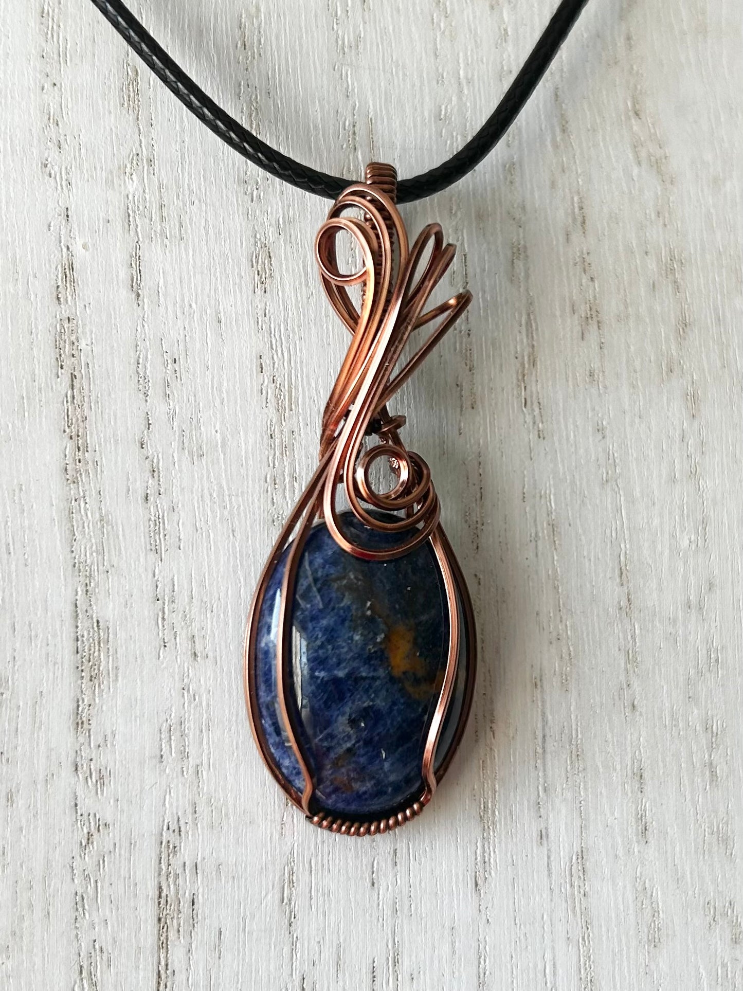 Sodalite Wire Wrapped Pendant