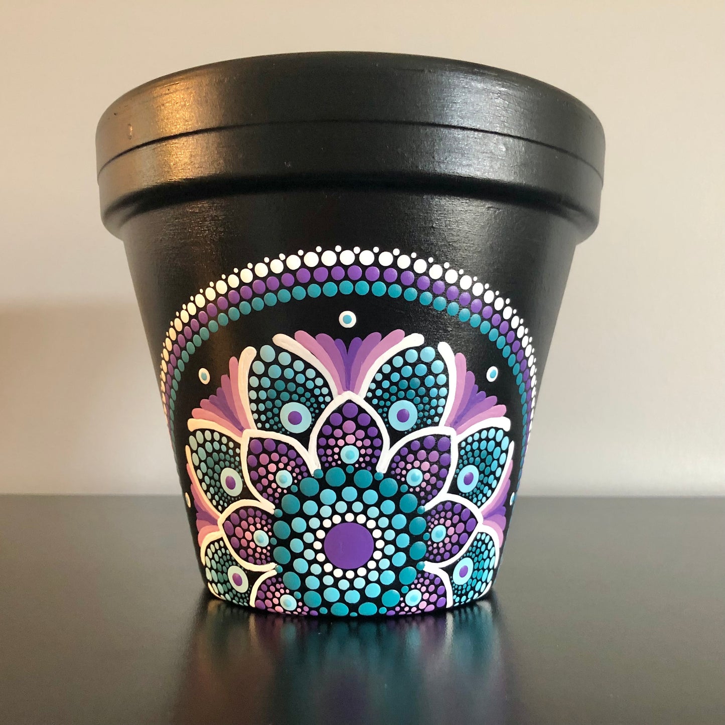 6” Purple & Turquoise Plant Pot