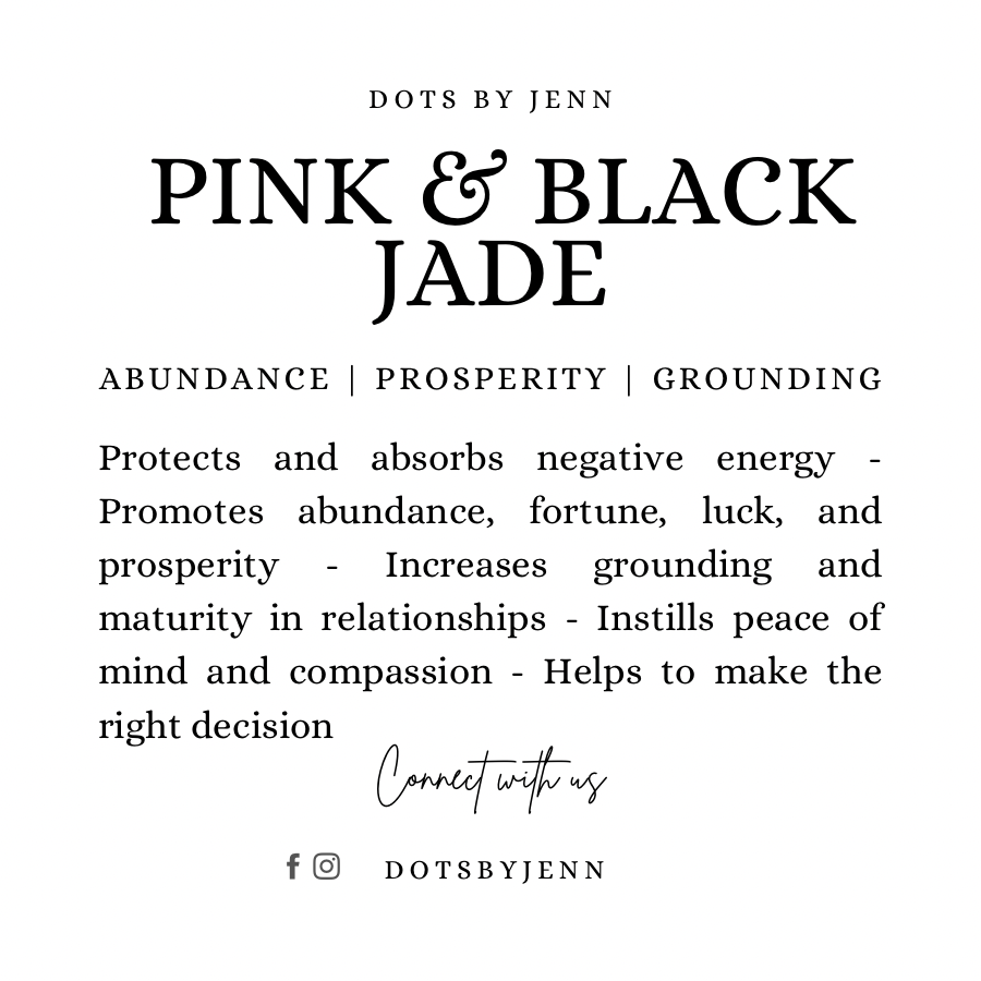 Pink & Black Jade