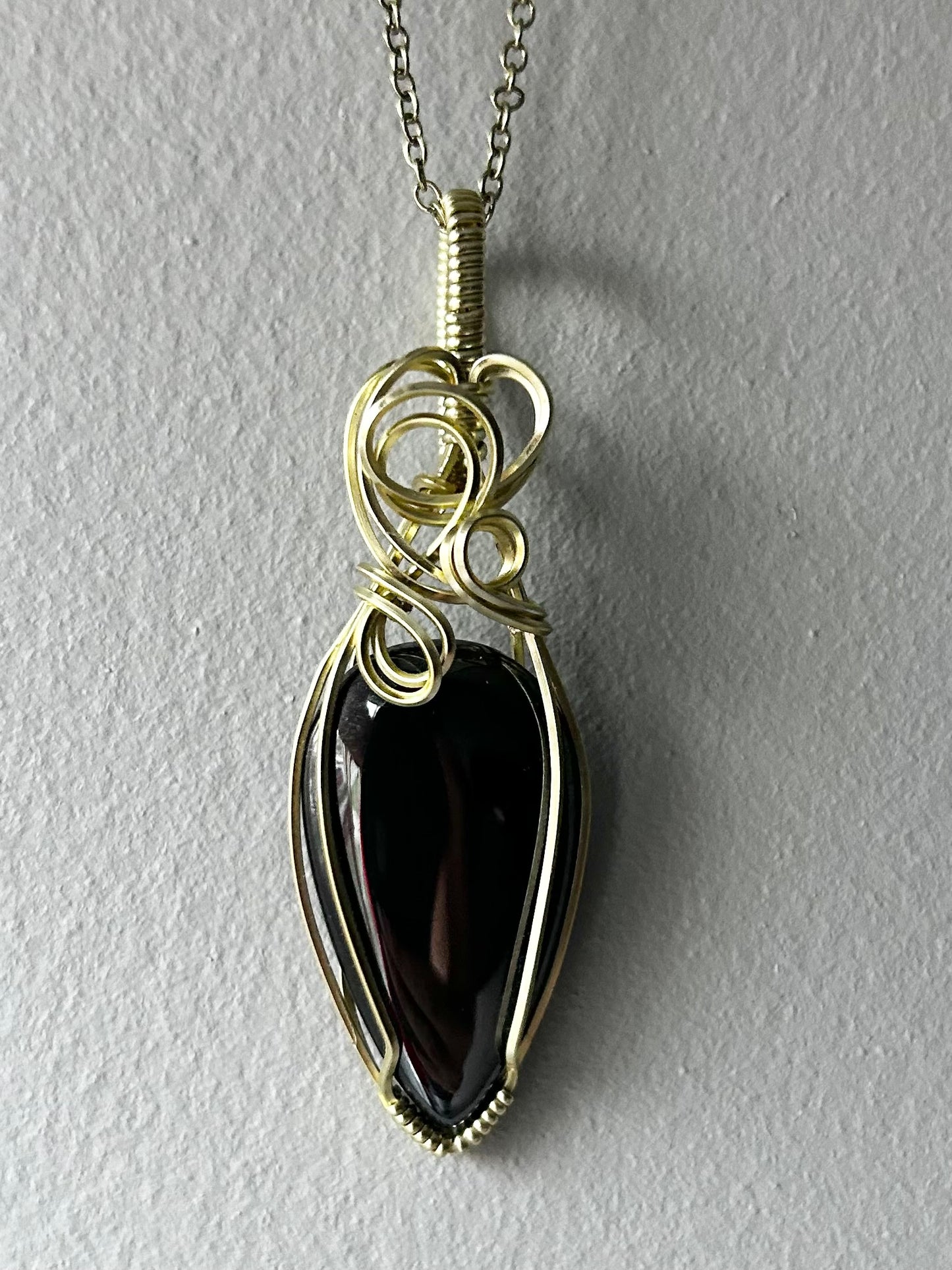 Hematite Wire Wrapped Pendant