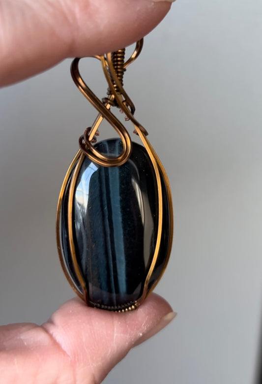 Blue Tiger’s Eye Pendant