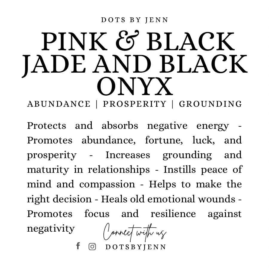 Pink & Black Jade and Black Onyx