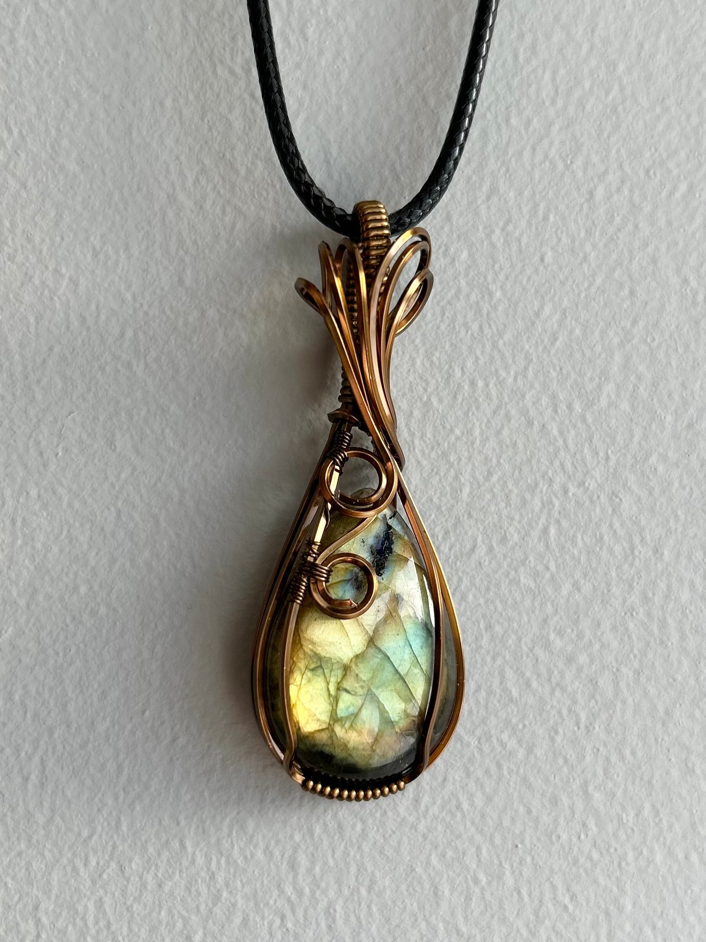 Labradorite Wire Wrapped Pendant