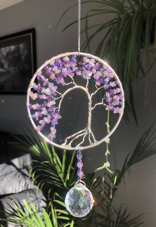 Amethyst Crystal Suncatcher