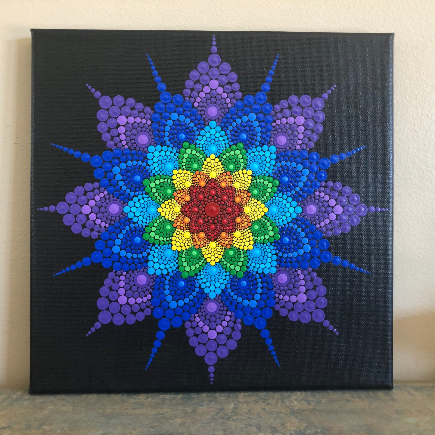 Chakra Mandala ~ Original, Acrylics on Canvas