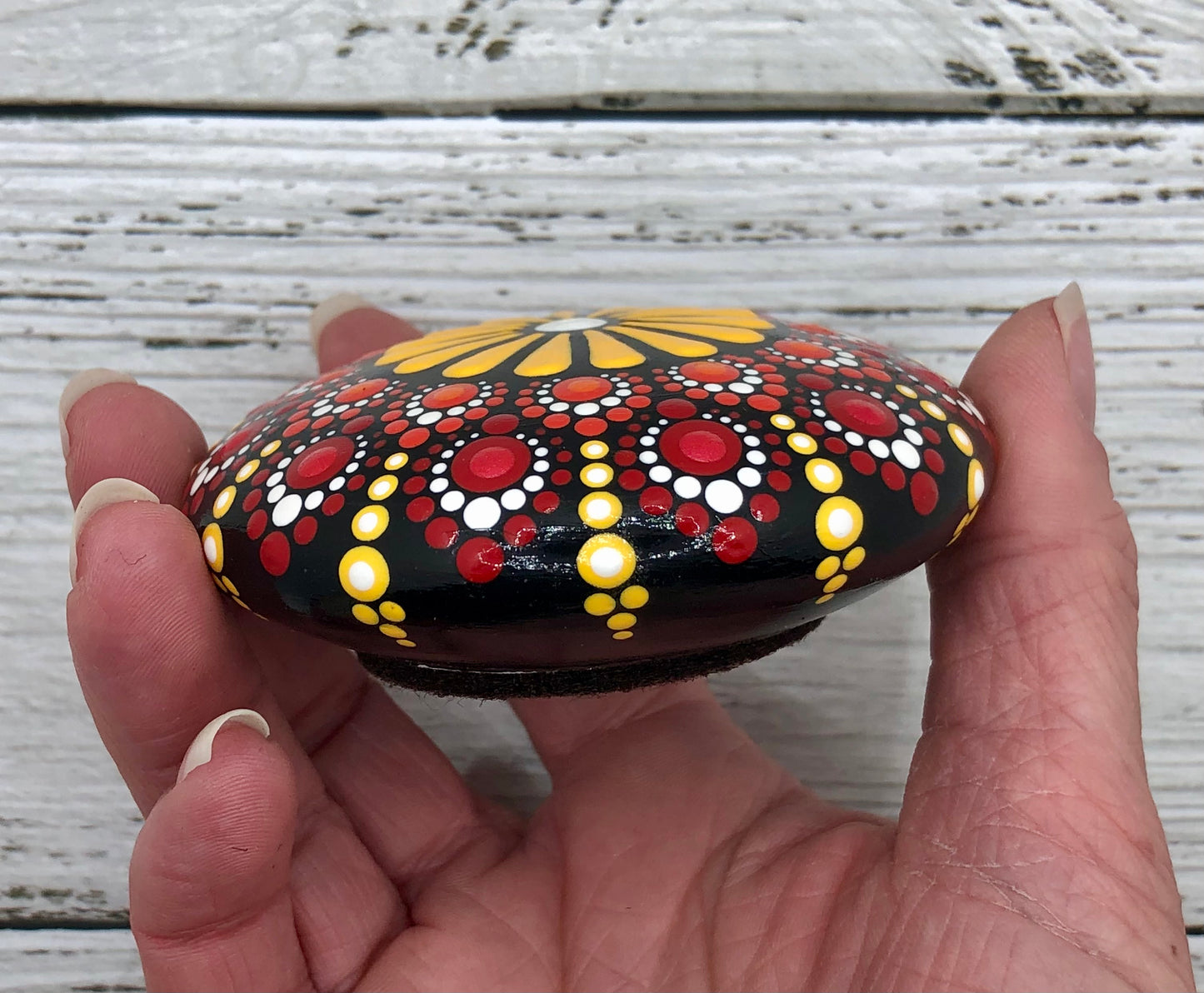 Blooming Flower Mandala Stone