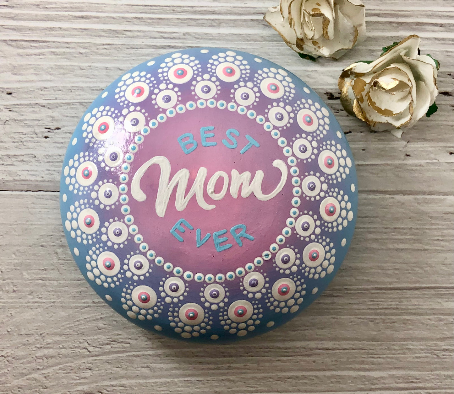 Best Mom Ever Mandala Stone