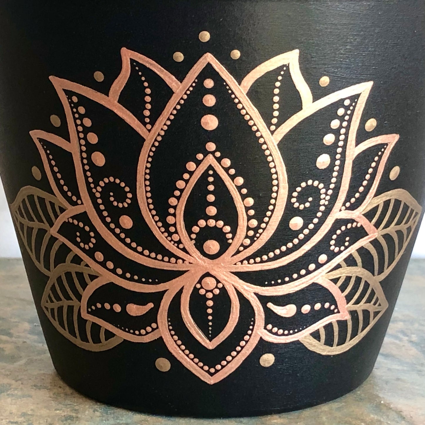 Rose Gold Lotus Pot