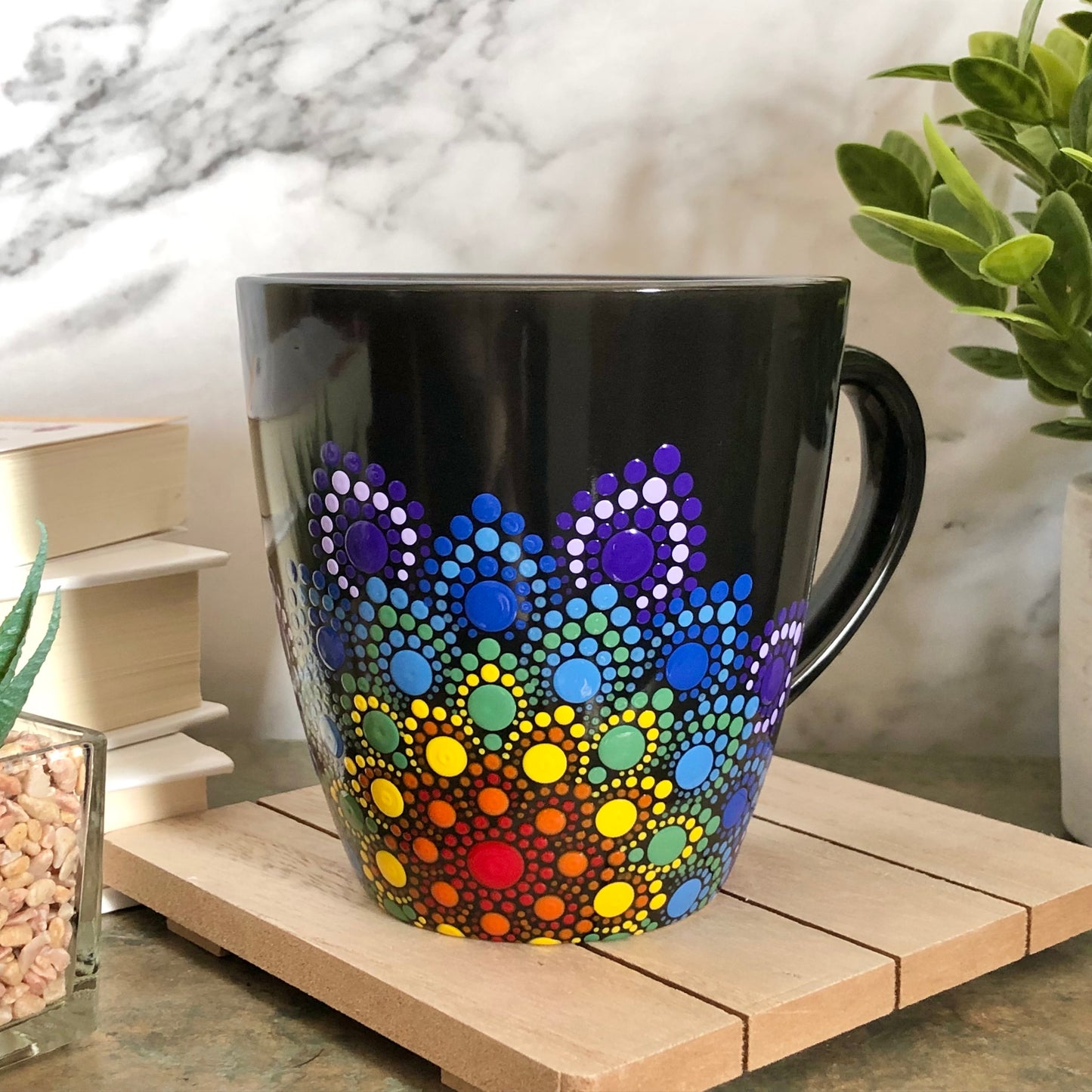 Made to Order ~ Black Mug ~ Chakra Mandala