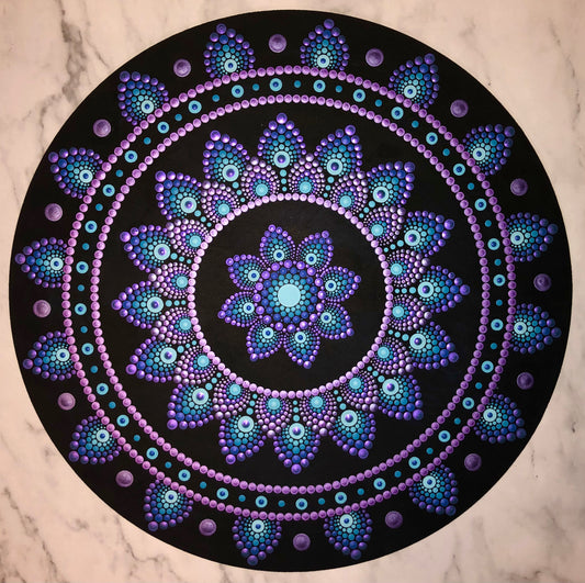 Metallic Purple & Turquoise Mandala