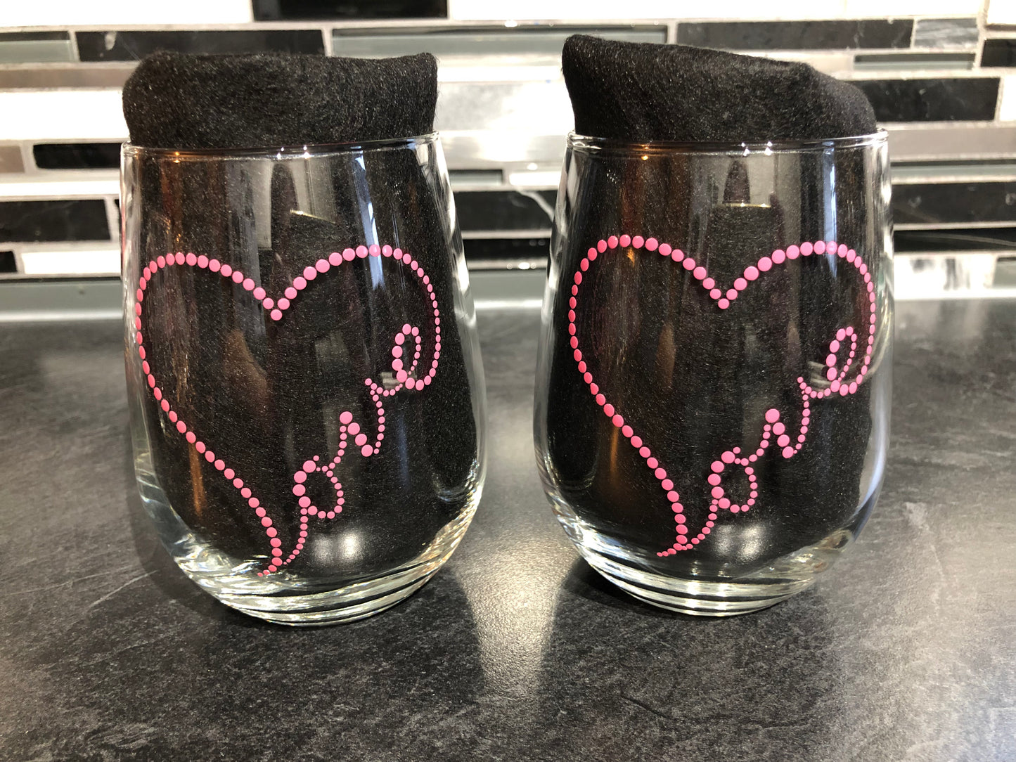 Love Wine Glass Set