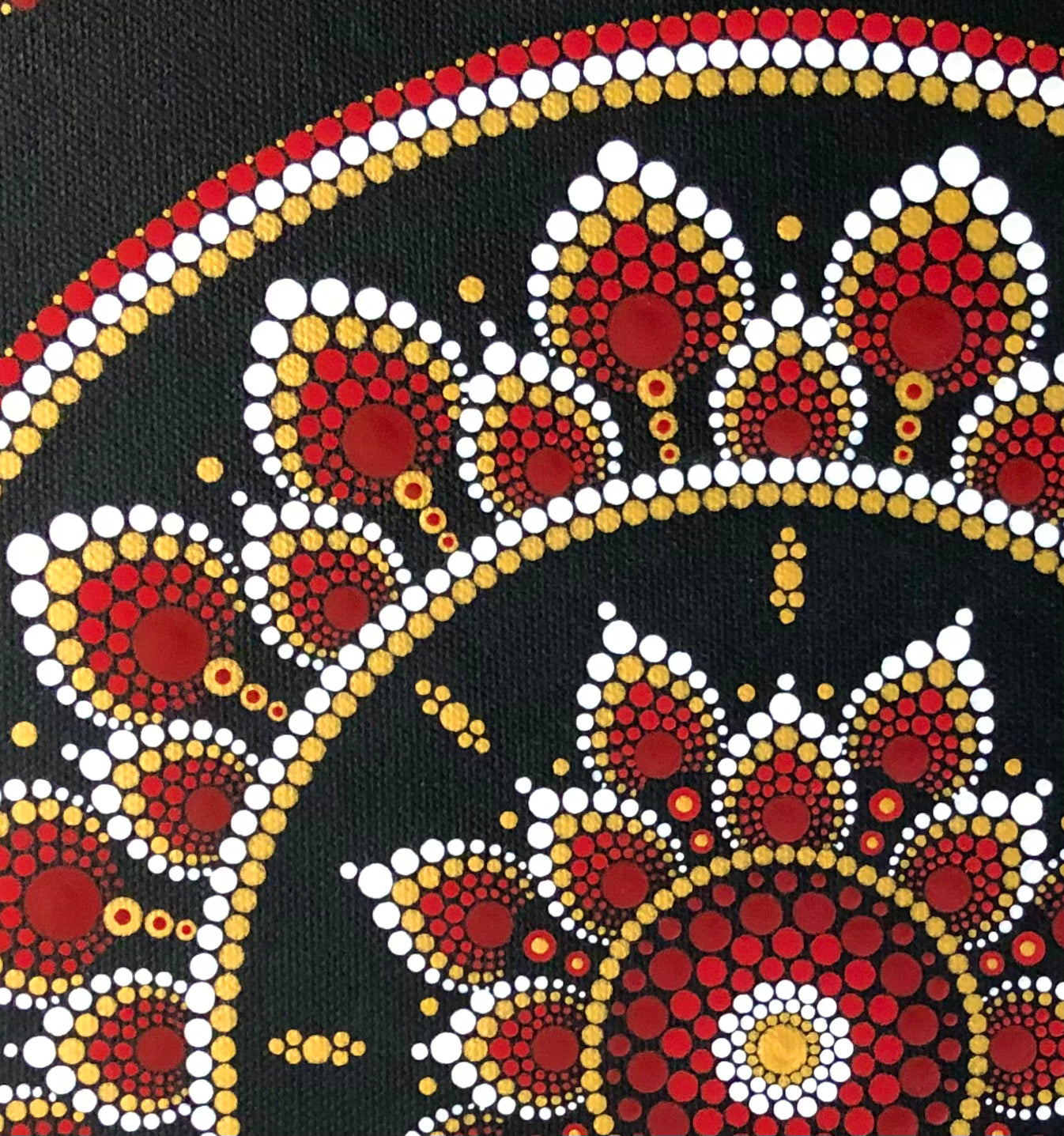 Red, Gold & Black Mandala